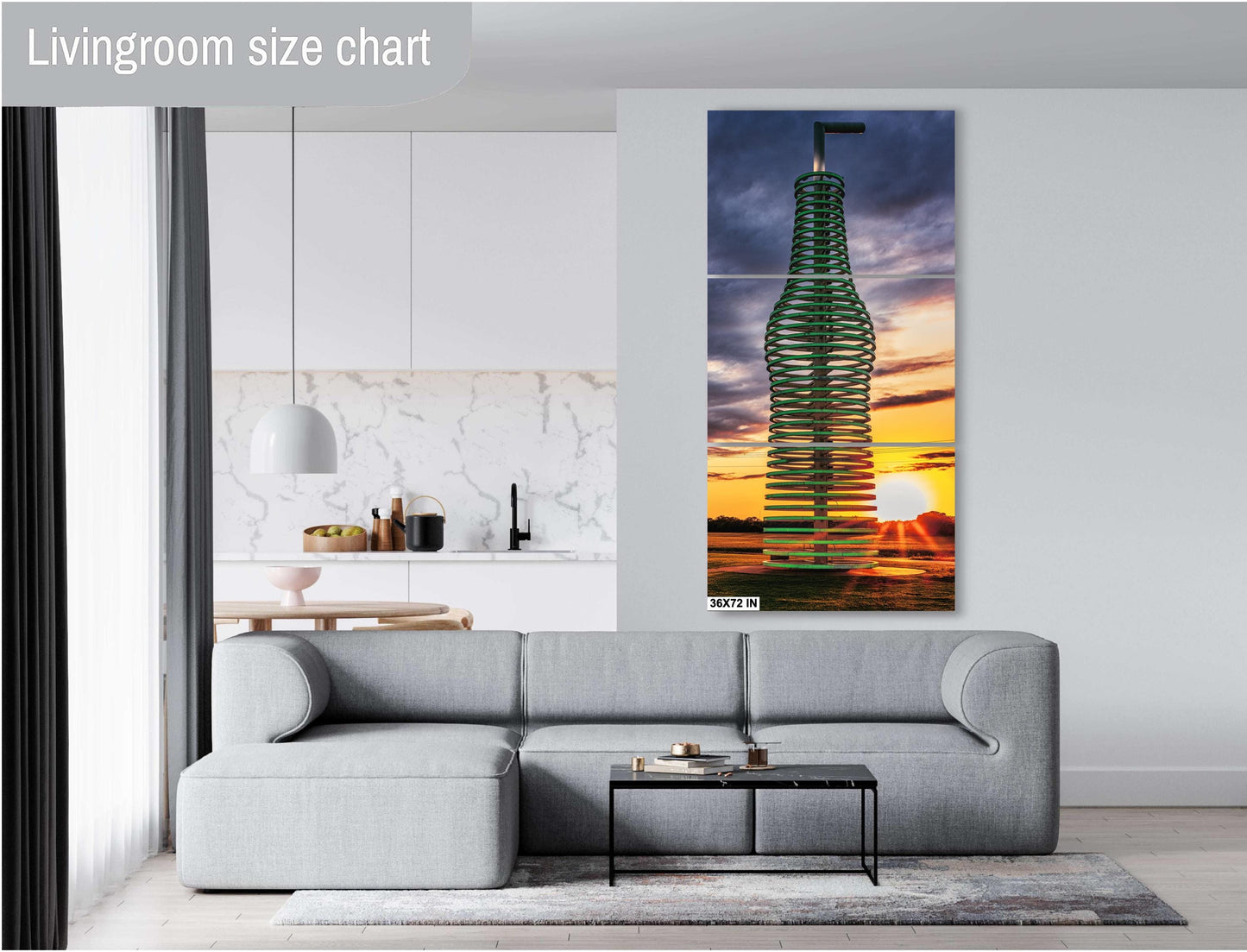Pops 66 Soda Ranch Wall Art - Americana Route 66 Print, Coke Bottle, Oklahoma Sunset Art on Paper, Canvas & Metal