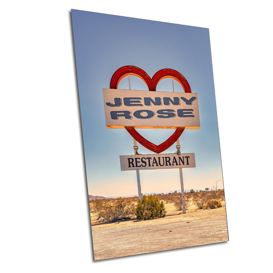 Jenny Rose Restaurant Neon Sign - Americana Wall Art, Desert Landscape Photography, Yermo, CA Home Decor, Unique Gift Idea