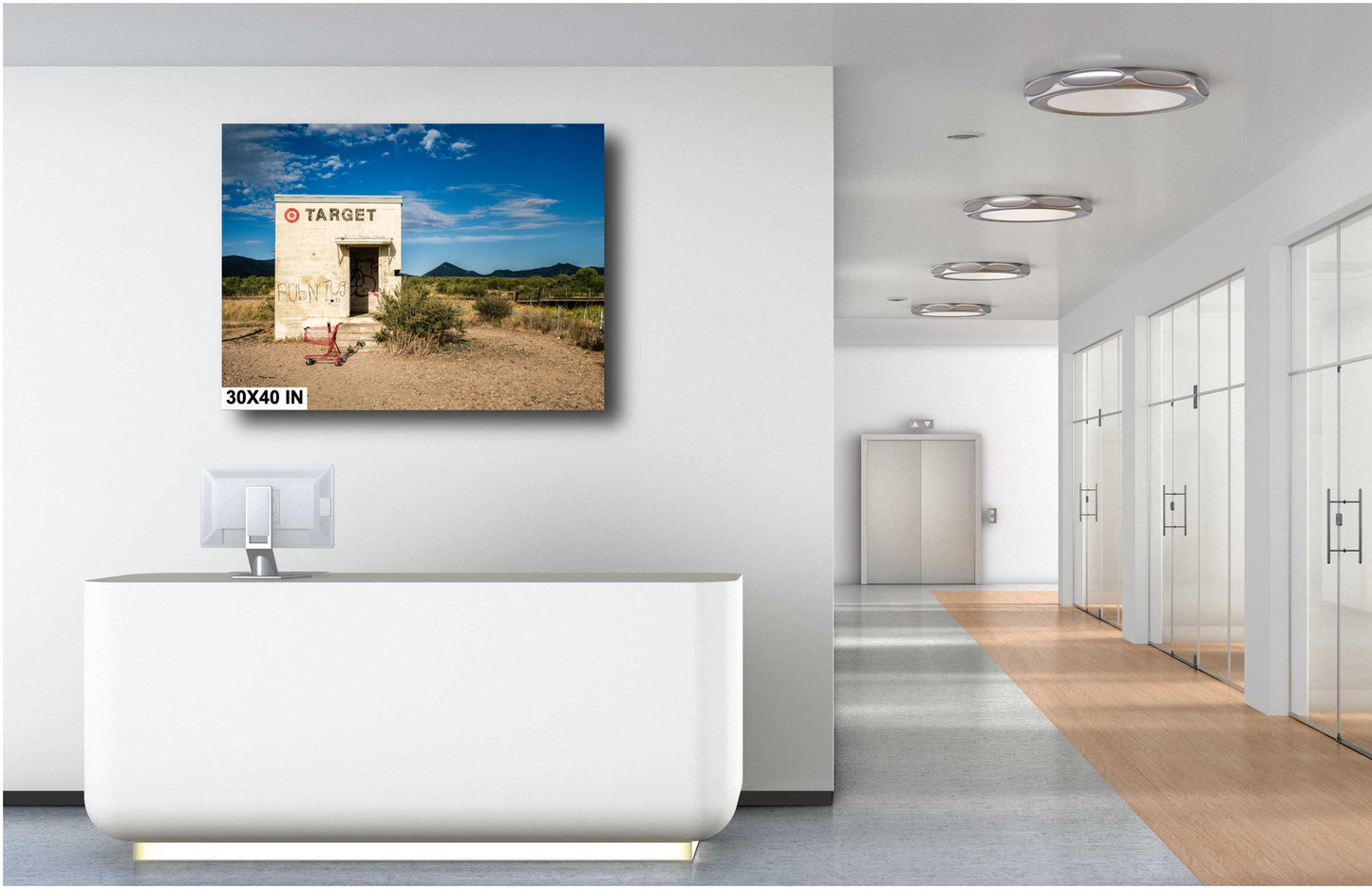 Quirky West Texas Roadside Art Print: Target Store Installation Photography, Marfa Fashion Store Parody Decor, Unique Wall Art