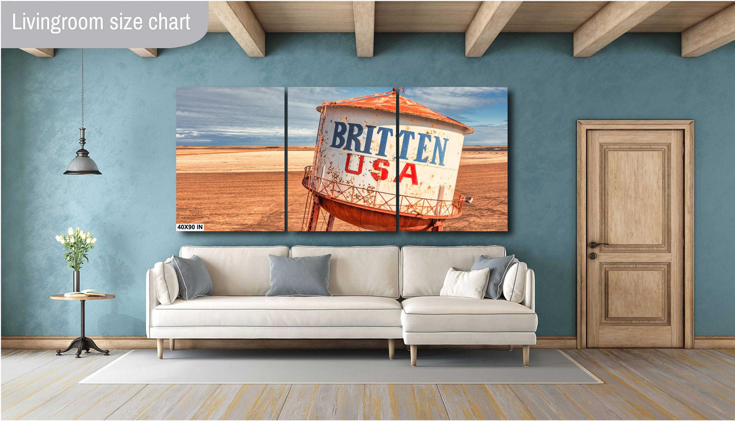 Texas Route 66 Water Tower Print | Groom Skyline Americana Wall Art on Premium Photo Paper or Canvas